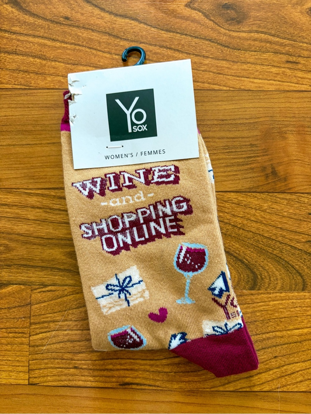 NWT! YoSox Wine & Shopping Online Socks